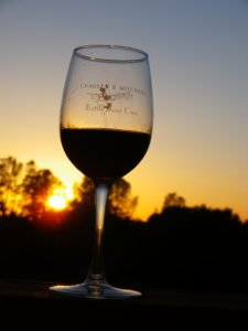 Charles B. Mitchell Wine Glass Sunset